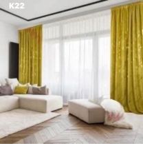 Zasłona welurowa  ze złotym wzorem taśma WAVE