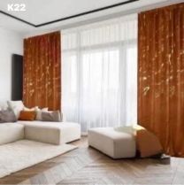 Zasłona welurowa  ze złotym wzorem taśma WAVE