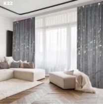 Zasłona welurowa  ze złotym wzorem taśma WAVE