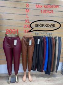 Spodnie ekoskóra damskie (S-3XL/12szt)