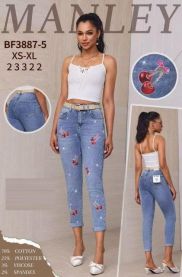 Spodnie jeans damskie (XS-XL/12szt)