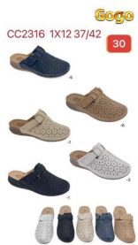 Klapki zakryte palce damskie(37-42/12P)