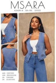 Kamizelka jeansowa damska (XS-XL/12szt)