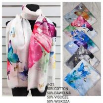 Szaliki damskie (uniwersalny/12szt)