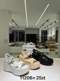 Sandały na koturnie (36-41/12P)