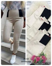 Spodnie ekoskóra damskie (34-42/10szt)