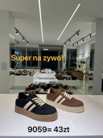 buty sportowe wiązane damskie (36-41/12P)