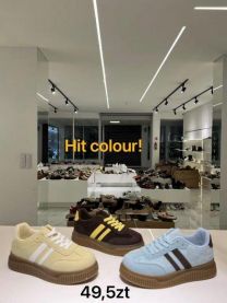 buty sportowe wiązane damskie (36-41/12P)