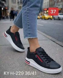 buty sportowe wiązane damskie (36-41/12P)