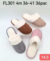 Kapcie zakryte palce damskie (36-41/36P)