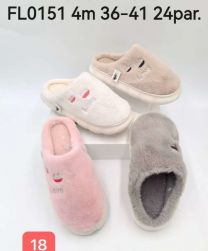 Kapcie zakryte palce damskie (36-41/24P)