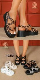 Sandały na koturnie (36-41/12P)