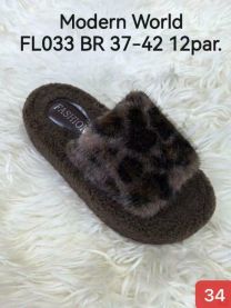 Kapcie odkryte palce damskie(37-42/12P)