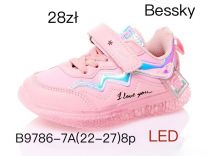 Buty sportowe na rzepy dziewczynka (22-27/8P)