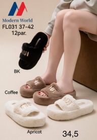 Kapcie odkryte palce damskie(37-42/12P)