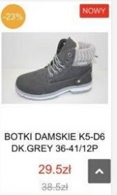 Botki na płaskim (36-41/12P)