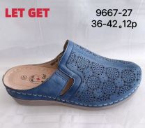 Klapki zakryte palce damskie(36-42/12P)