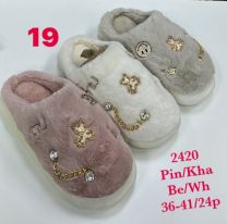 Kapcie zakryte palce damskie (36-41/24P)