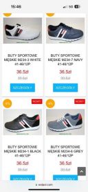 Buty sportowe wiązane męskie (41-46/12P)