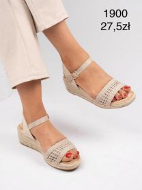 Sandały na koturnie (36-41/12P)