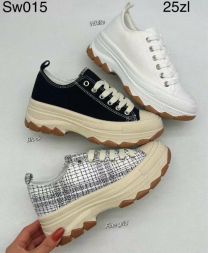 Trampki wiążane damskie(36-41/12P)