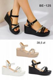 Sandały na koturnie (36-41/12P)