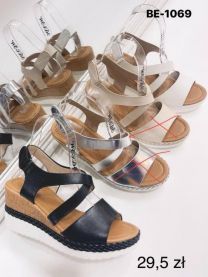 Sandały na koturnie (36-41/12P)