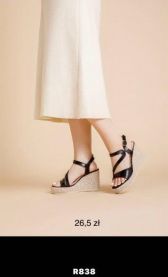 Sandały na koturnie (36-41/12P)
