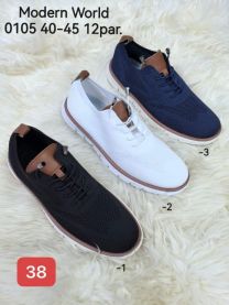 Buty sportowe wiązane męskie (40-45/12P)