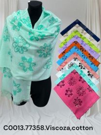 Szaliki damskie (uniwersalny/12szt)