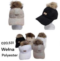 Czapki damskie z daszkiem (uniwersalny/12szt)