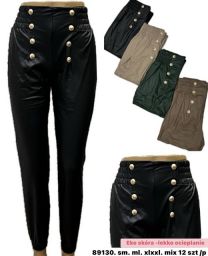 Spodnie ekoskóra damskie (S-2XL/12szt)
