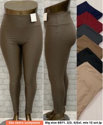 Spodnie ekoskóra damskie (2XL-5XL/12szt)