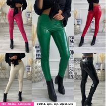 Spodnie ekoskóra damskie (S-2XL/12szt)