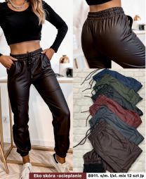Spodnie ekoskóra damskie (S-XL/12szt)