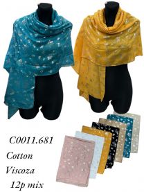 Szaliki damskie (uniwersalny/12szt)