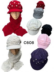 Czapki damskie (uniwersalny/12szt)