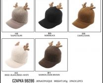 Czapki damskie z daszkiem (uniwersalny/12szt)