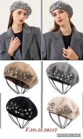 Beret damskie (uniwersalny/12szt)