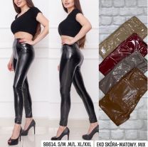 Spodnie ekoskóra damskie (S-2XL/12szt)