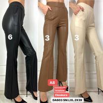 Spodnie ekoskóra damskie (S-3XL/12szt)