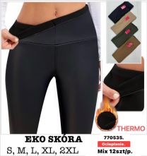 Spodnie ekoskóra damskie (S-2XL/12szt)