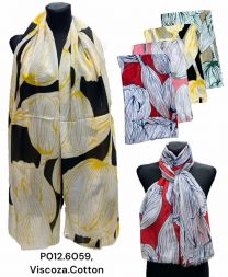 Szaliki damskie (uniwersalny/12szt)