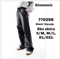 Spodnie ekoskóra damskie (S-2XL/12szt)