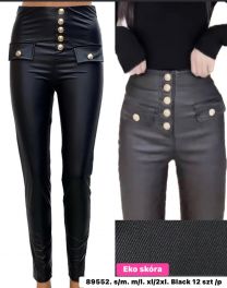 Spodnie ekoskóra damskie (S-2XL/12szt)
