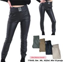 Spodnie ekoskóra damskie (S-2XL/12szt)