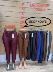 Spodnie ekoskóra damskie (S-3XL/12szt)