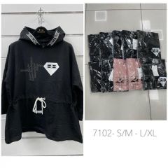 Bluzy z kapturem damskie (S-XL/4szt)