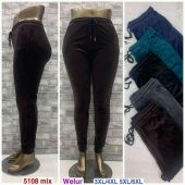 Spodnie welurowy PLUS  (3XL-6XL, 12szt) 