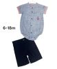 Komplet chłopięcy krótki rękaw (6-18M/8kompletów)